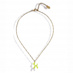 POODLE NECKLACE fluo yellow